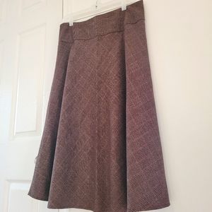 NYCC vintage checkered brown long skirt